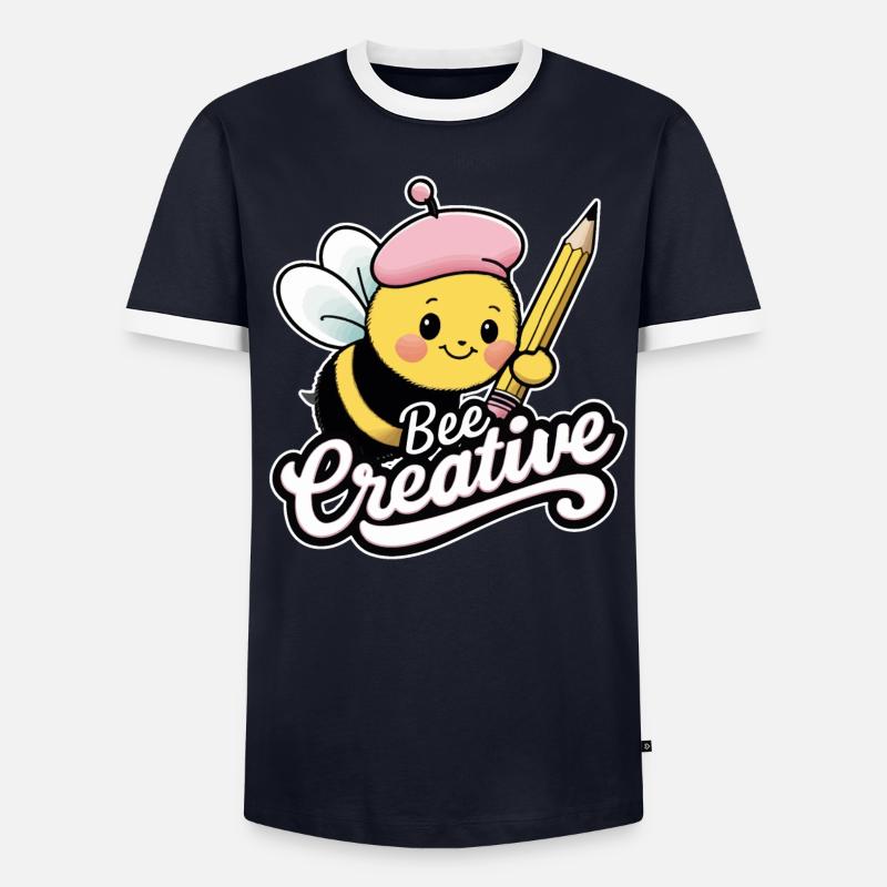 creative bee bee be creative - Men's Ringer Shirt - undefined