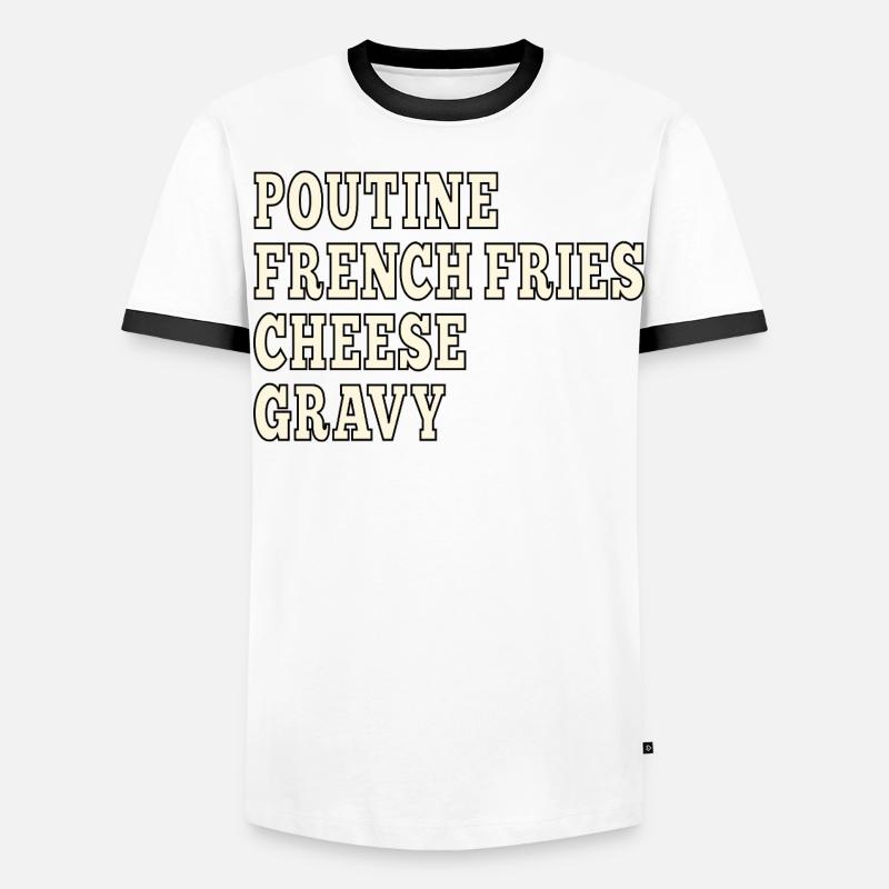 Poutine de restauration rapide canadienne T-shirt contrasté Homme