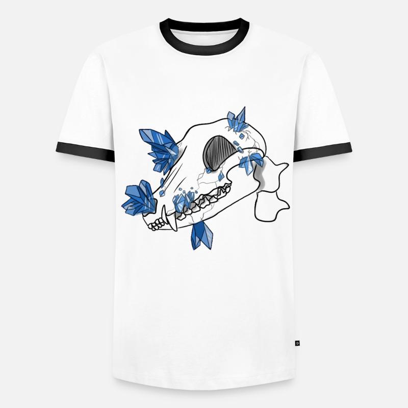 Crystal Skull - Canidae (by Leni Riosa) Men's Ringer Shirt