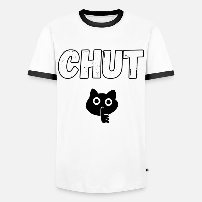 Sei still Männer Kontrast-T-Shirt