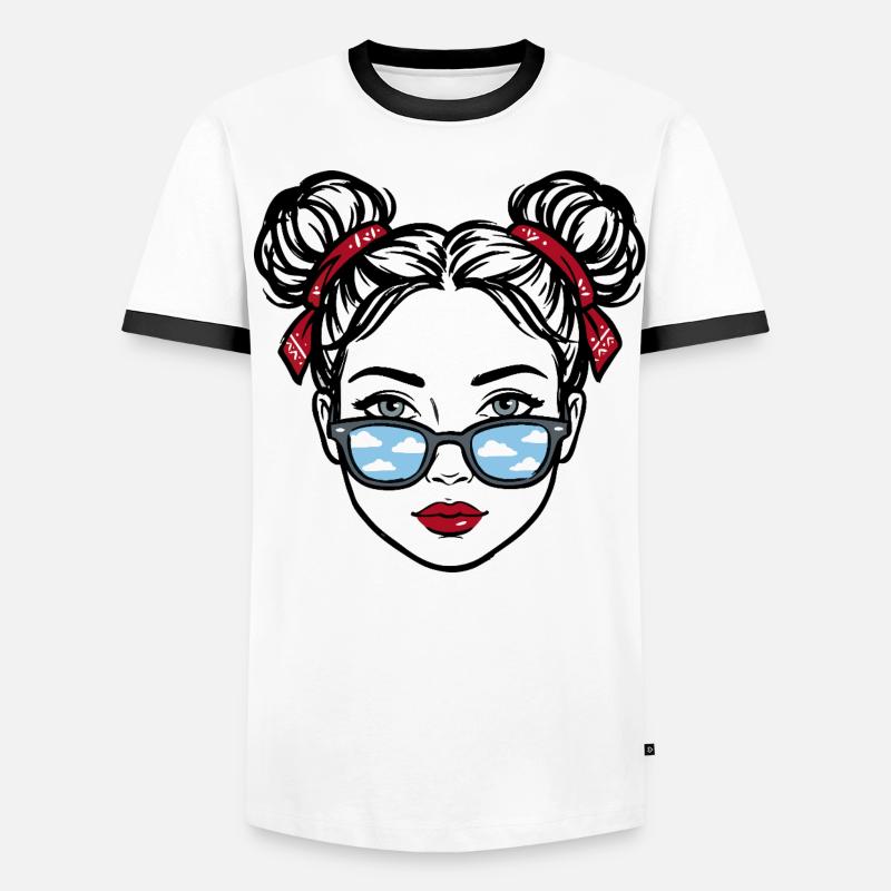 Fille à lunettes Cloud Reflex Pop Art T-shirt contrasté Homme