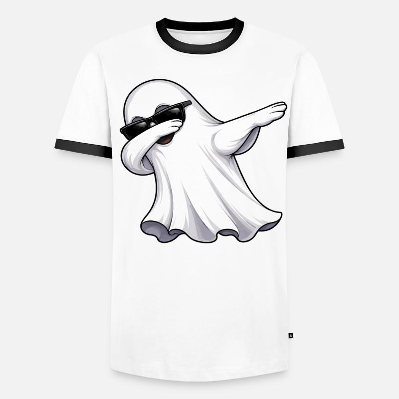 Dabbing Geist Männer Kontrast-T-Shirt