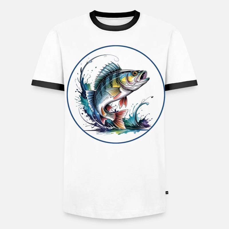 Pêche à la perche T-shirt contrasté Homme
