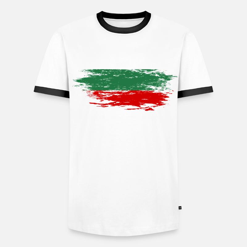 Drapeau bulgare utilisé T-shirt contrasté Homme