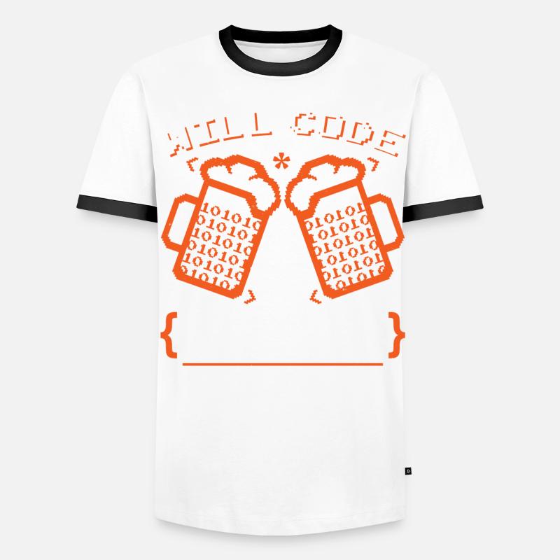 Will Code für Bier Männer Kontrast-T-Shirt