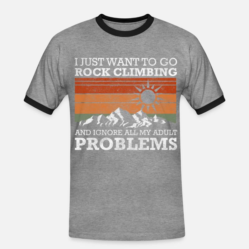 Problem Solution Cool - Men's Ringer Shirt - heather grey/black