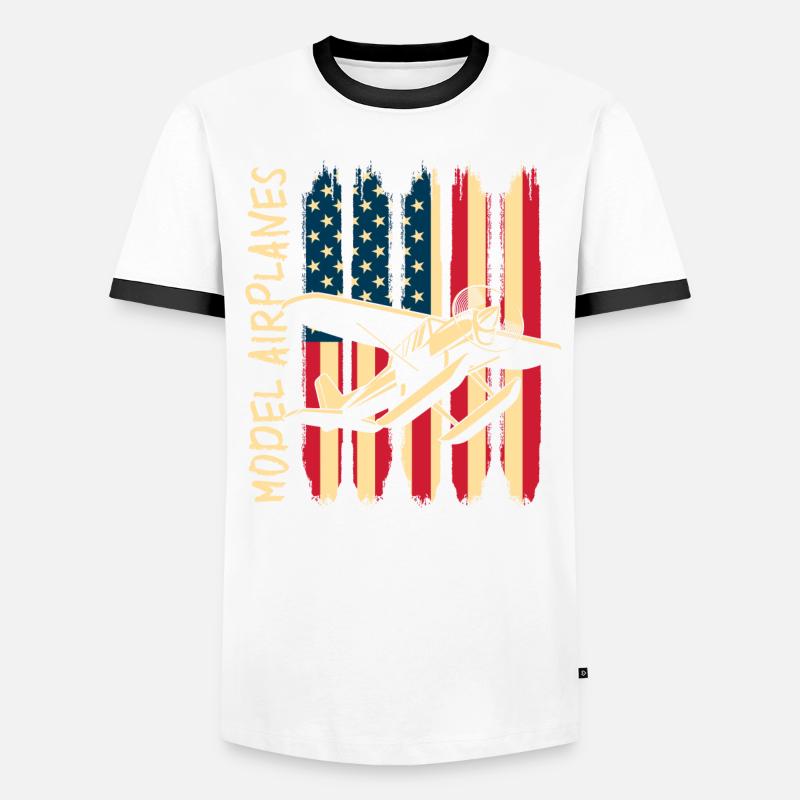 Model Builder Model Flying Hobby Pilot Aviator Men's Ringer Shirt