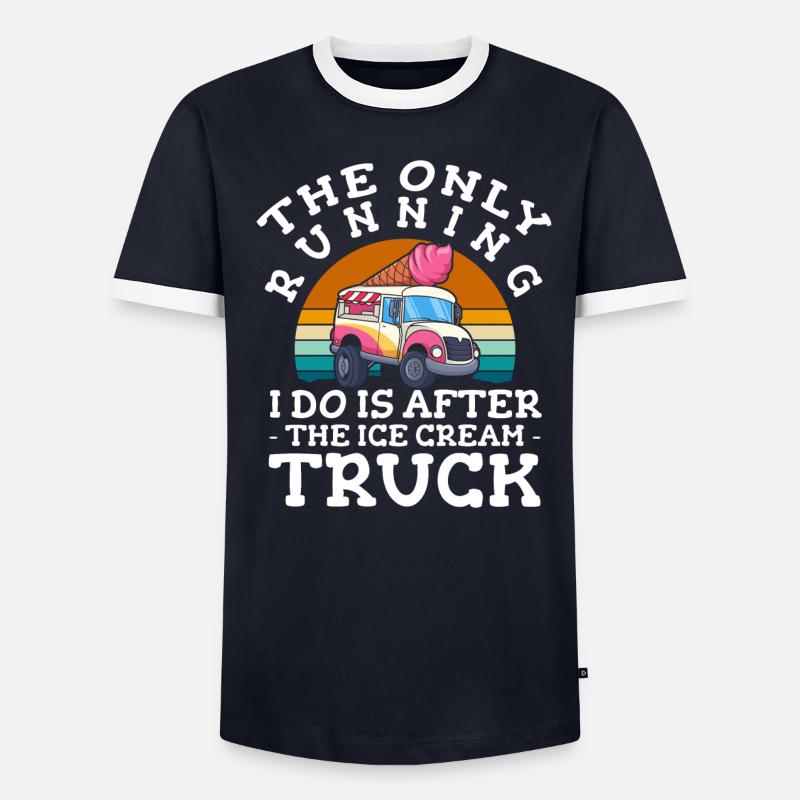 Eiswaffel Eisdiele Nachtisch Softeis - Männer Kontrast-T-Shirt - undefined