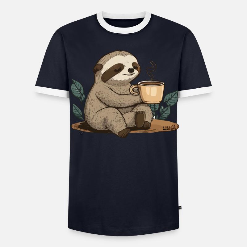 Lent et régulier T-shirt contrasté Homme