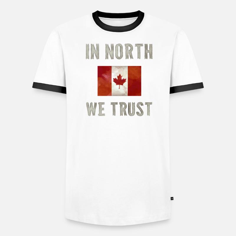 Drapeau Canada Sort Drôle drapeau cadeau T-shirt contrasté Homme