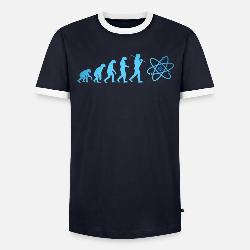 SCIENCE Evolution with Atom Neutron Big Bang Men's Ringer Shirt