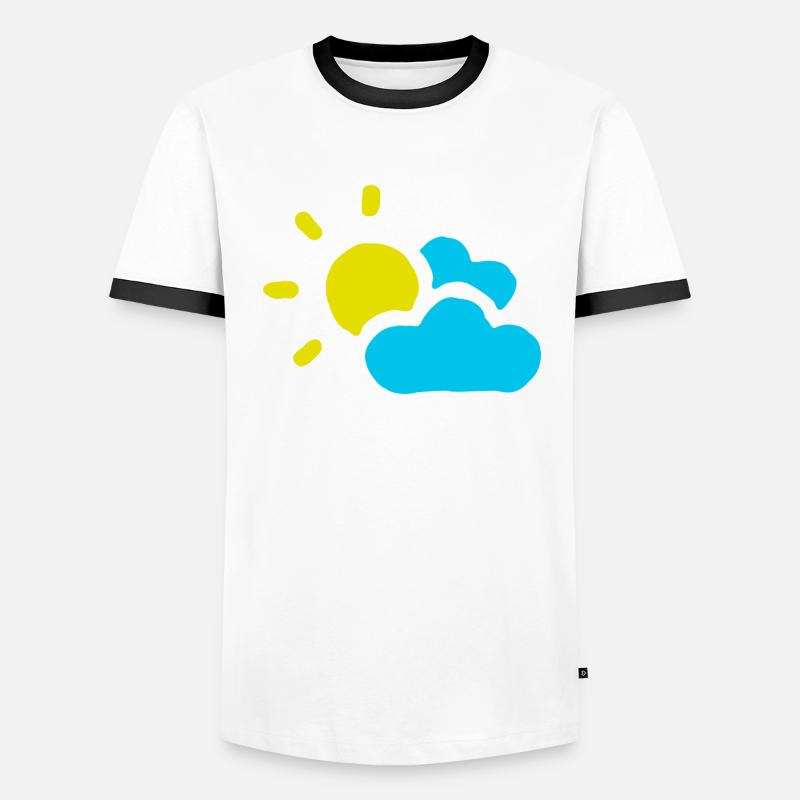 Cloudy sun clouds sky summer spring Men's Ringer Shirt