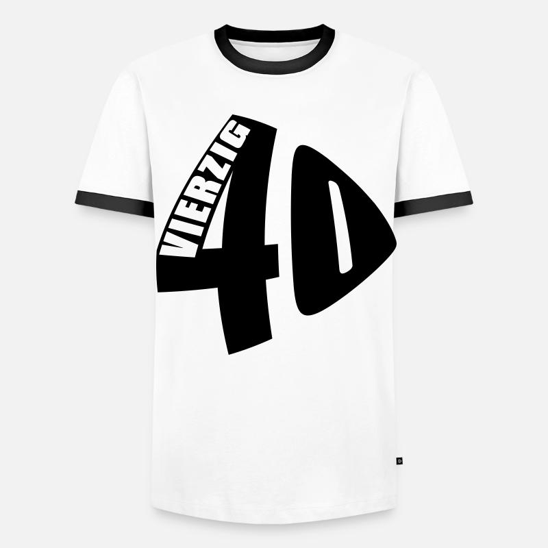 40. Geburtstag Vierzig Männer Kontrast-T-Shirt