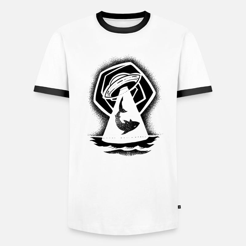 Requin ovni dotwork T-shirt contrasté Homme