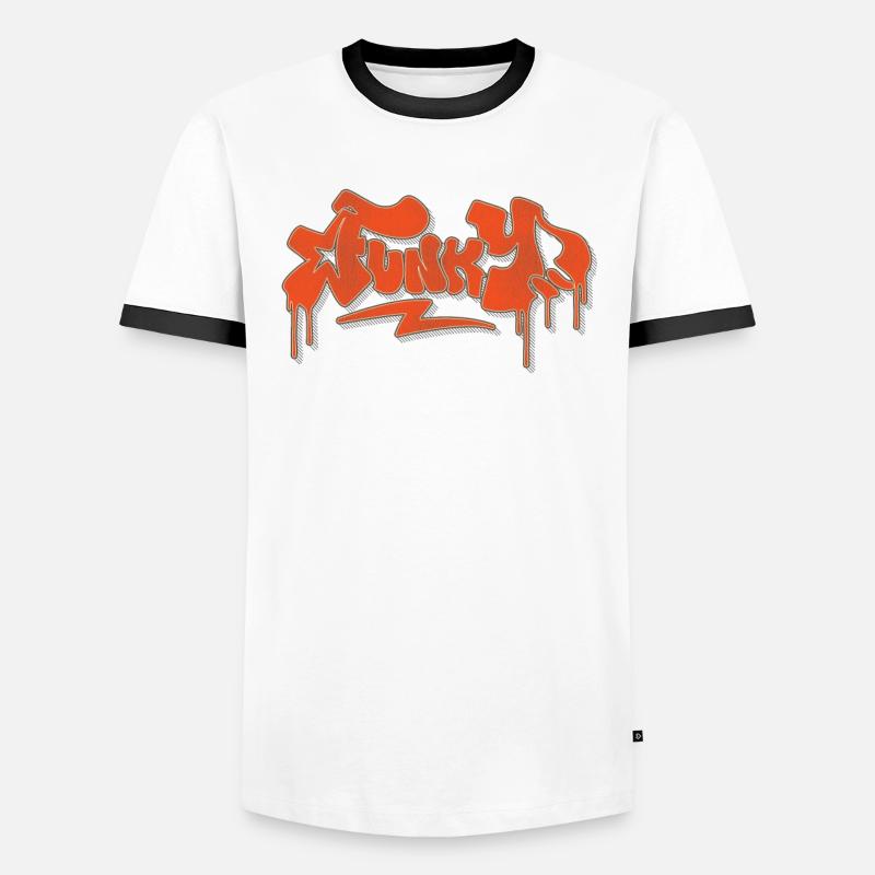 Rétro funky T-shirt contrasté Homme