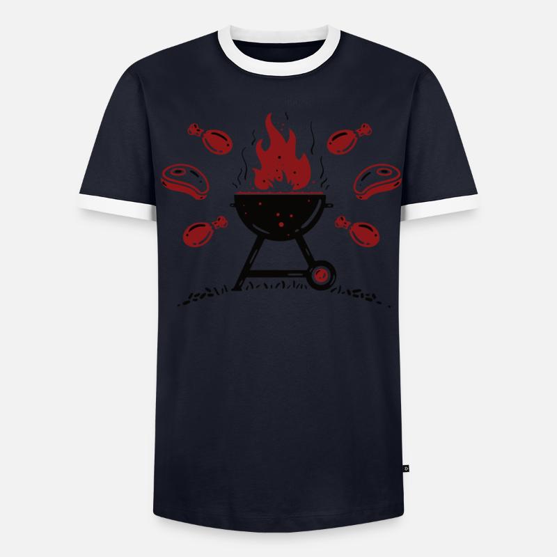 Grill grilled meat Men's Ringer Shirt