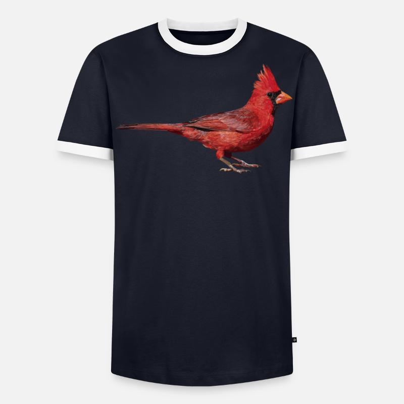 Nördlicher Kardinal Männer Kontrast-T-Shirt