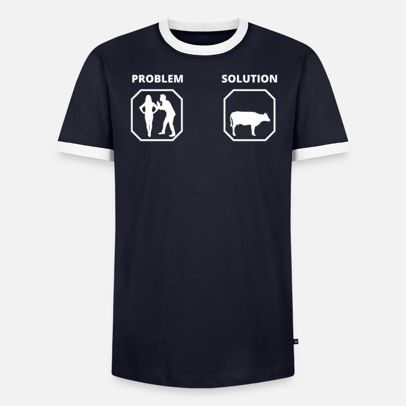 PROBLEM SOLUTION viande - T-shirt contrasté Homme - undefined