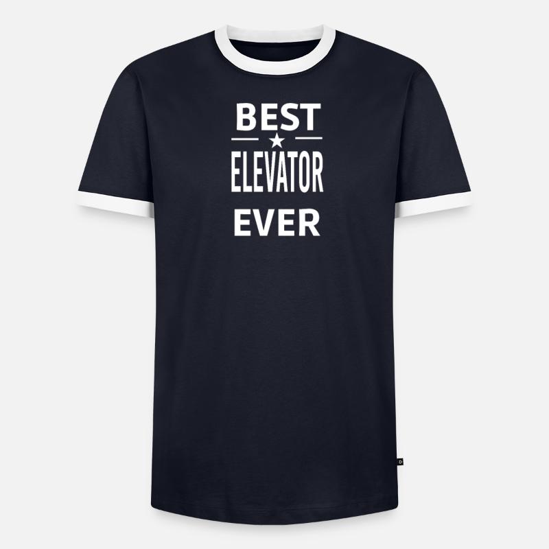 Best Ever ELEVATOR - Men's Ringer Shirt - undefined