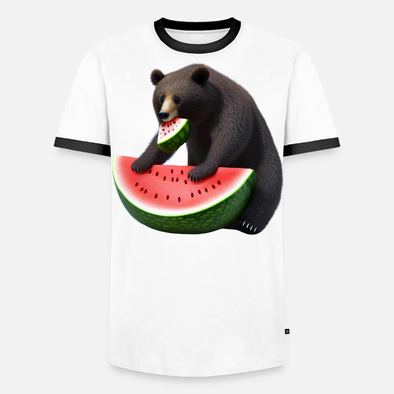 Ours à la pastèque T-shirt contrasté Homme