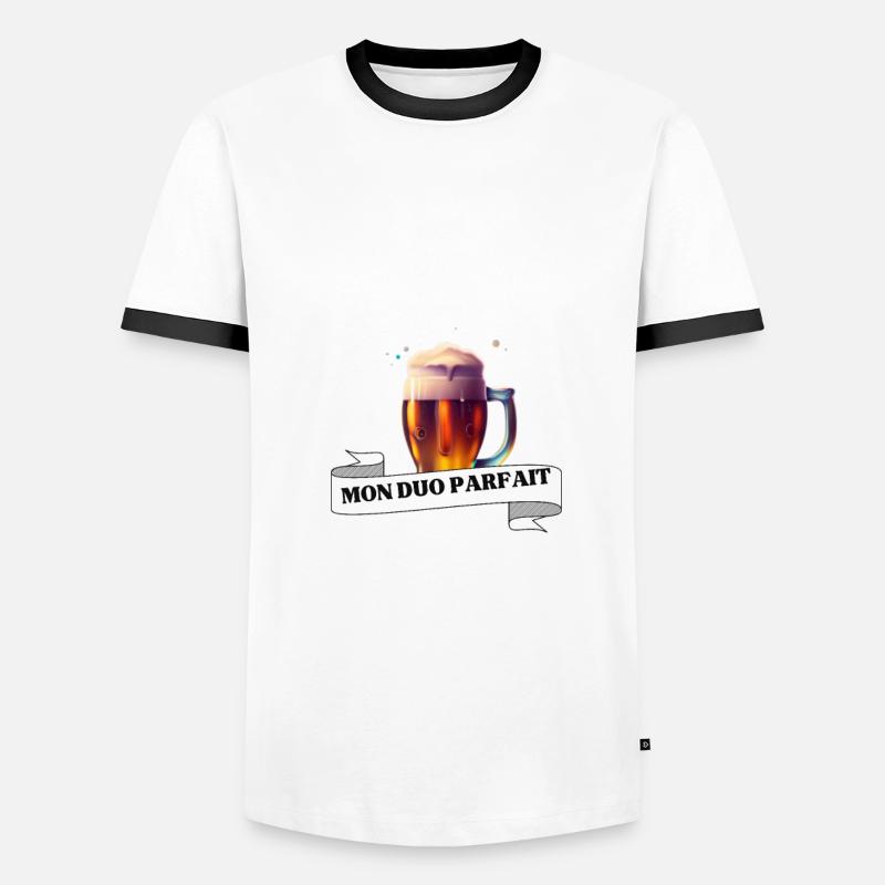 Bière Mon duo parfait et exploration spatiale T-shirt contrasté Homme