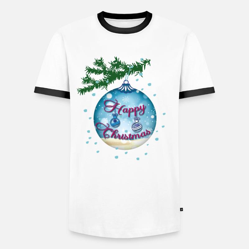 Bauble bleue T-shirt contrasté Homme