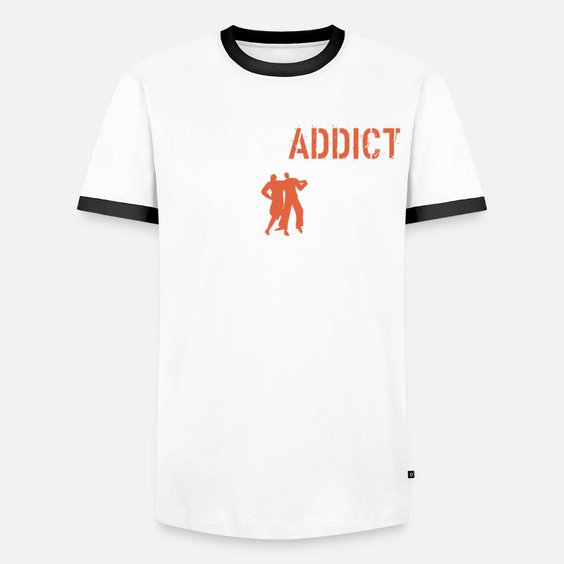 Tango-Süchtiger Männer Kontrast-T-Shirt
