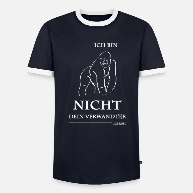 Jesus is Lord, Evolution Schöpfung Bibel, Christus Männer Kontrast-T-Shirt