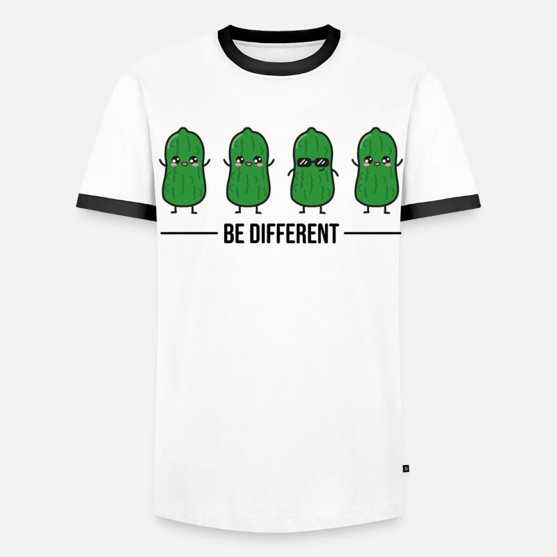 Être différent Gril de concombre aigre Griller T-shirt contrasté Homme