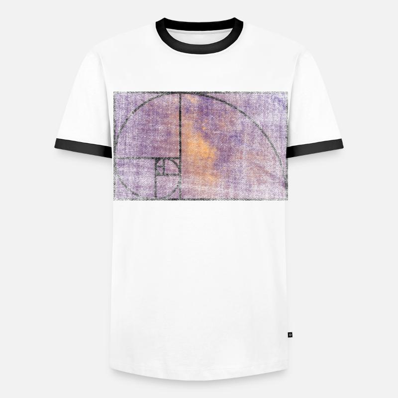 fibonacci Pyramides Gizeh Mathématiques Géométrie T-shirt contrasté Homme