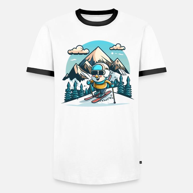 Aventure enneigée T-shirt contrasté Homme
