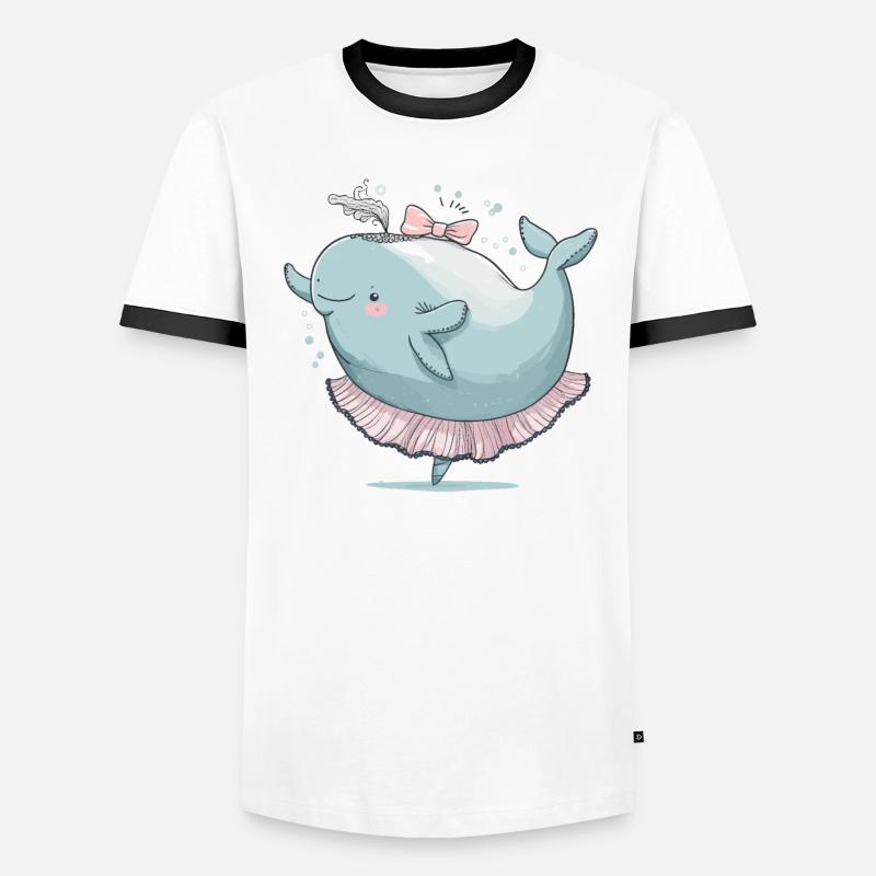 Wal-Walzer Männer Kontrast-T-Shirt