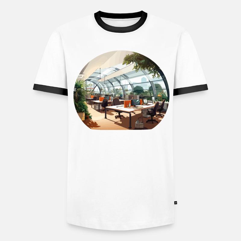Dynamischer Arbeitsbereich Männer Kontrast-T-Shirt
