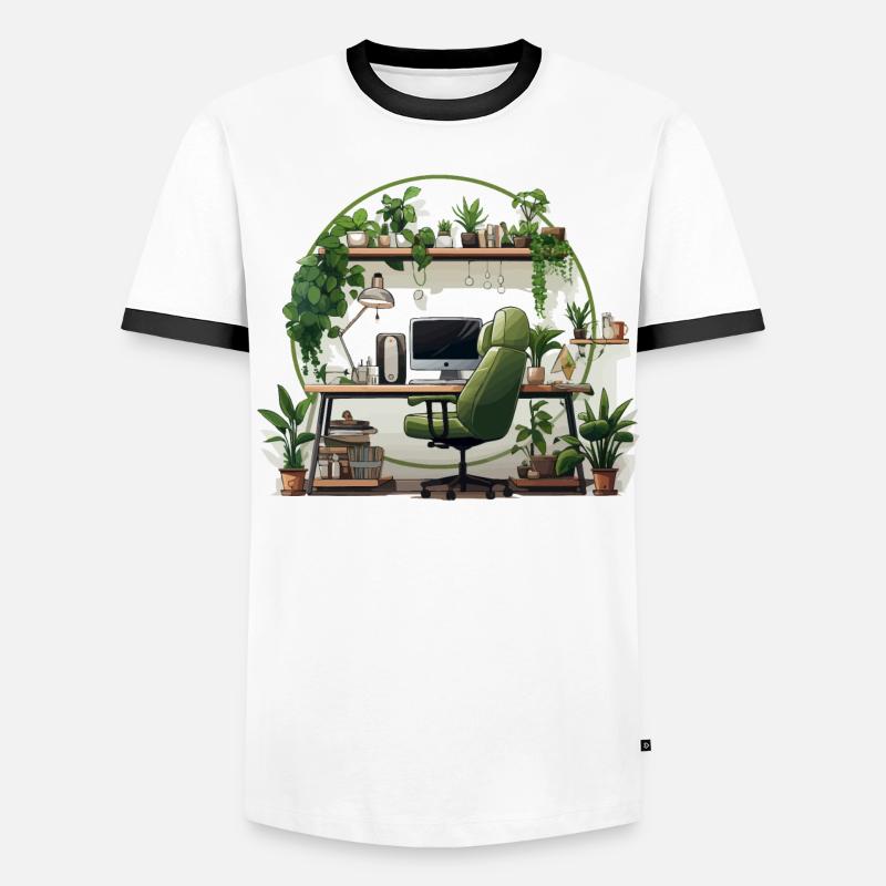 Bureau vert T-shirt contrasté Homme