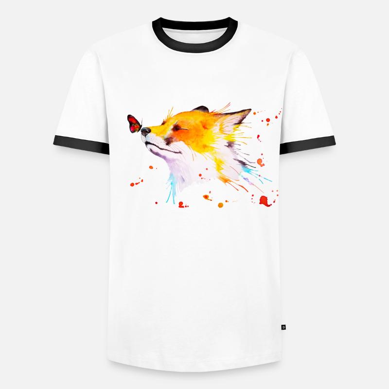 Rotfuchs Männer Kontrast-T-Shirt