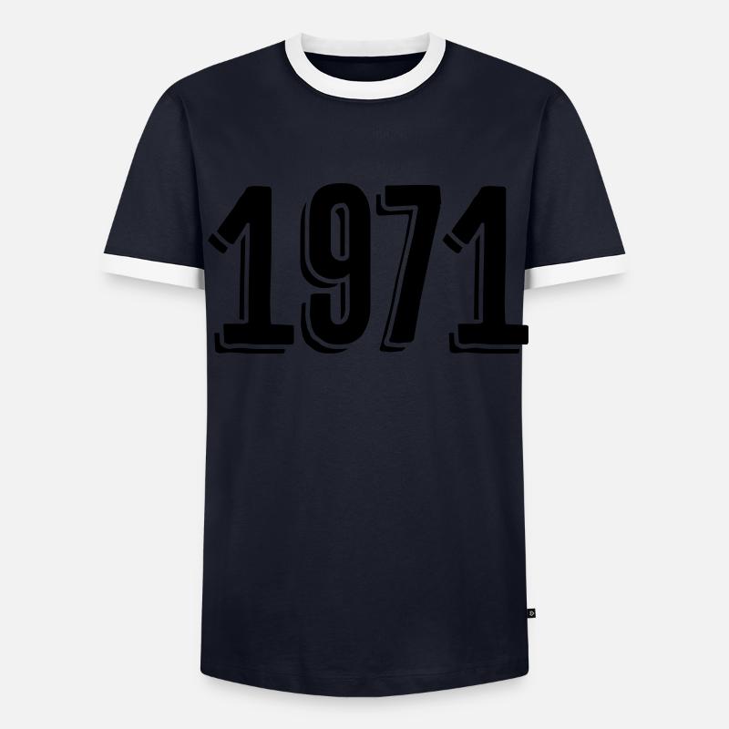 Année de naissance 1971 Cadeaux T-shirt contrasté Homme