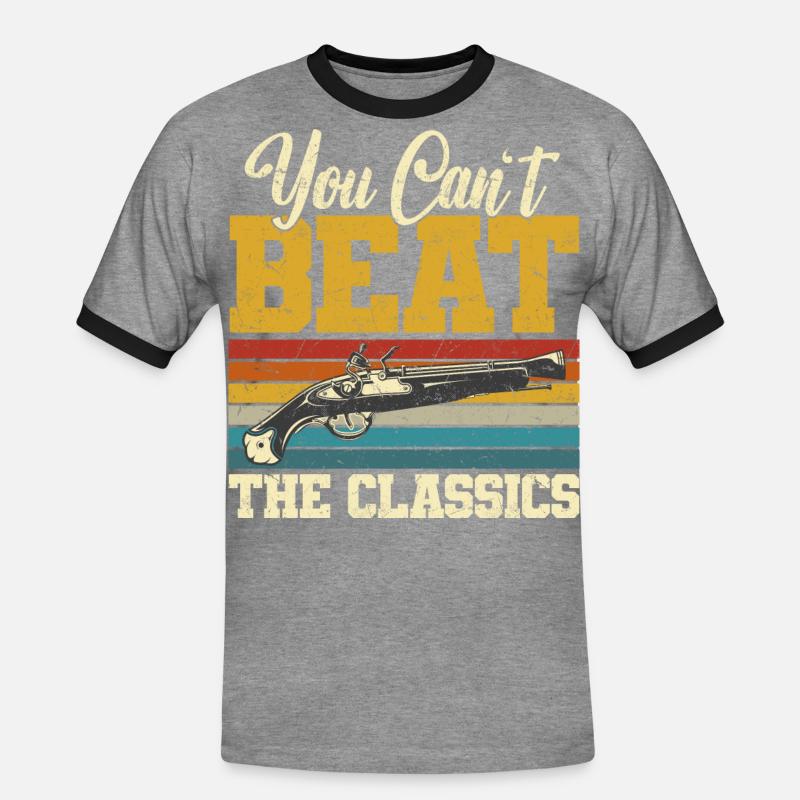 Muzzle Loader - Männer Kontrast-T-Shirt - Grau meliert/Schwarz