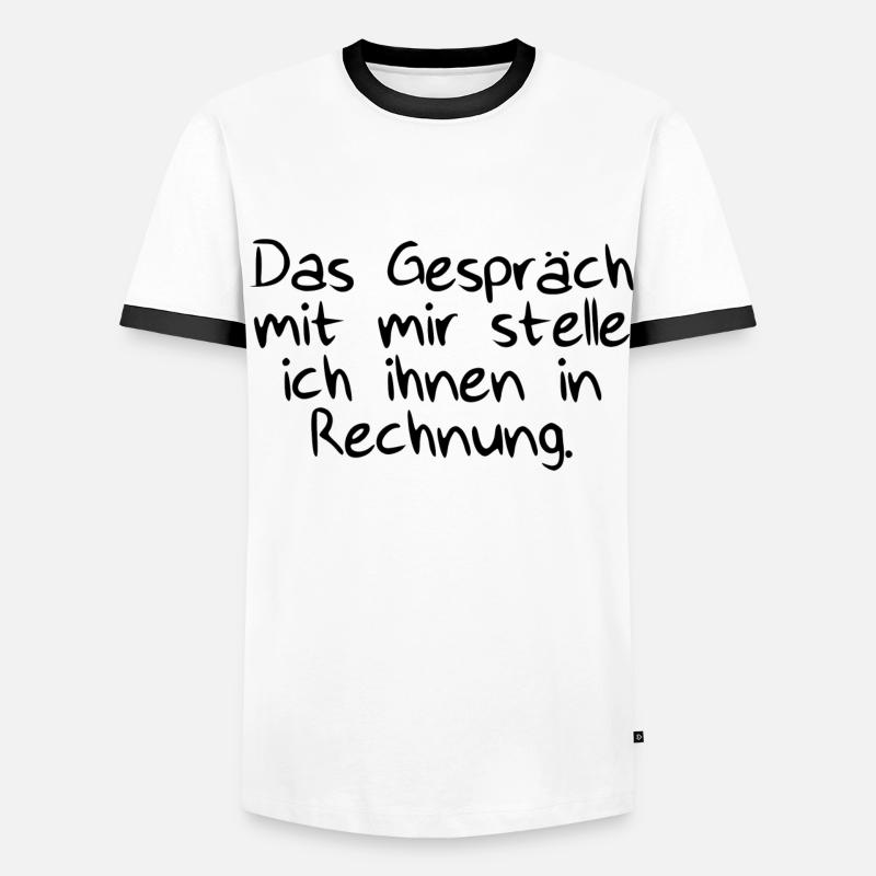 Das Gespräch mit Rechnung Männer Kontrast-T-Shirt