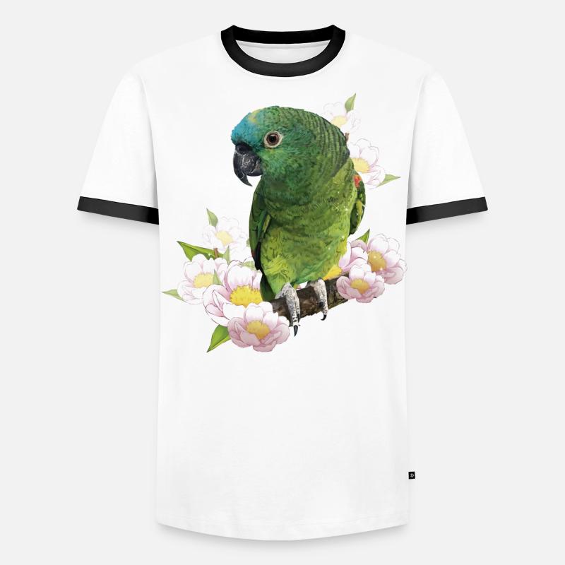 The blue-fronted amazon Men's Ringer Shirt