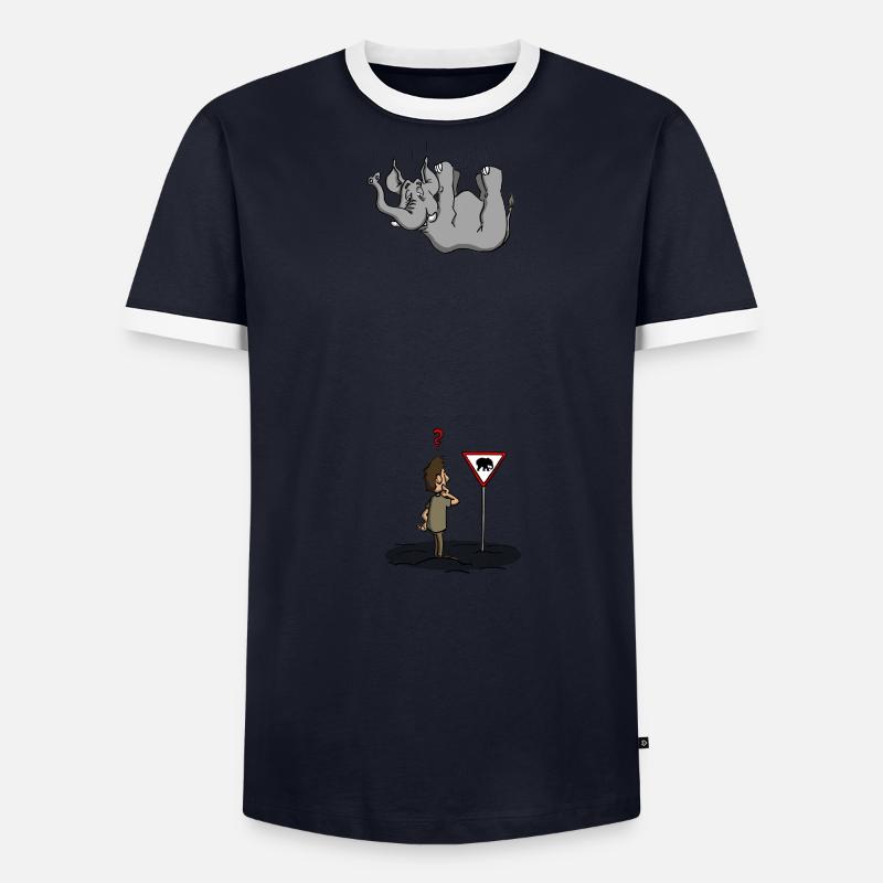 Attention éléphant! T-shirt contrasté Homme