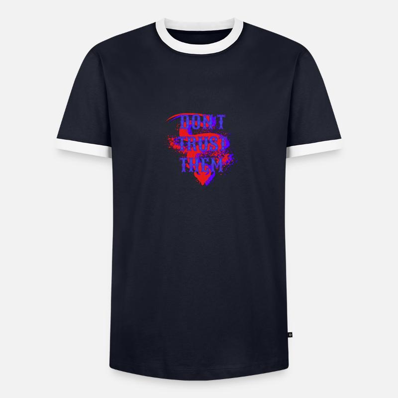 Don’t Trust Them – Düstere Aussage Grafik Männer Kontrast-T-Shirt