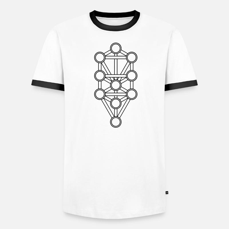 Baum des Lebens, Sephiroth, Kabbala, Schöpfung Männer Kontrast-T-Shirt