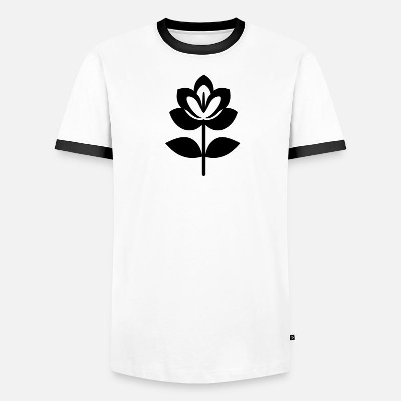 Fleur T-shirt contrasté Homme