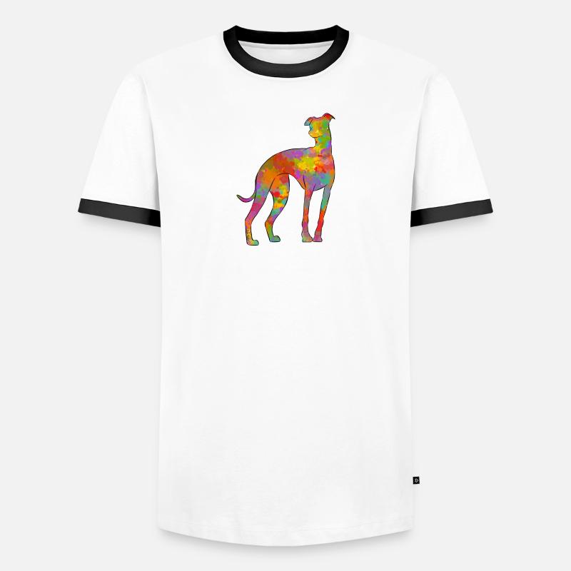 Whippet Multicolor 2 Männer Kontrast-T-Shirt