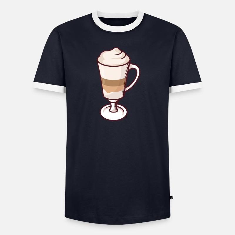 Latte avec mousse T-shirt contrasté Homme