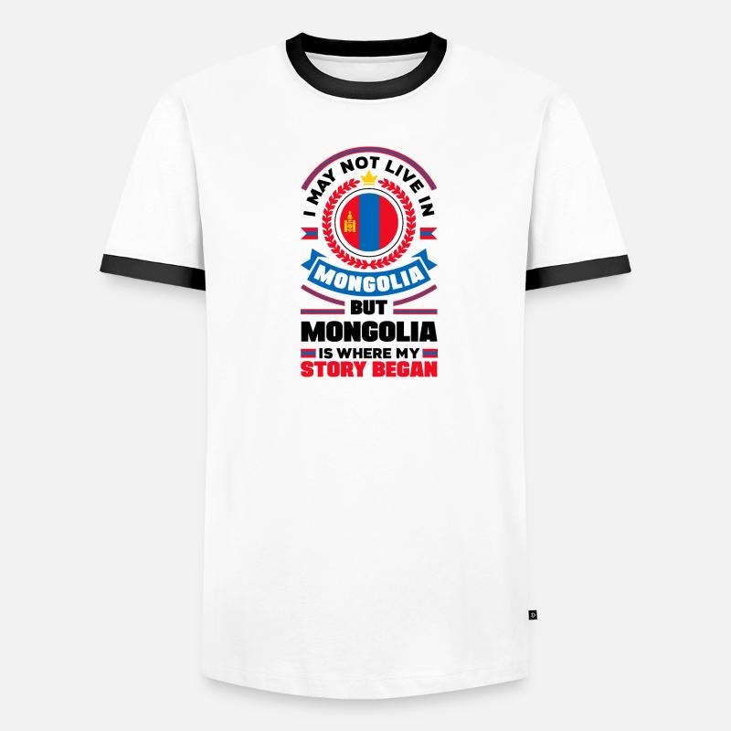 Mongol Mongolie Drapeau mongol Citation T-shirt contrasté Homme