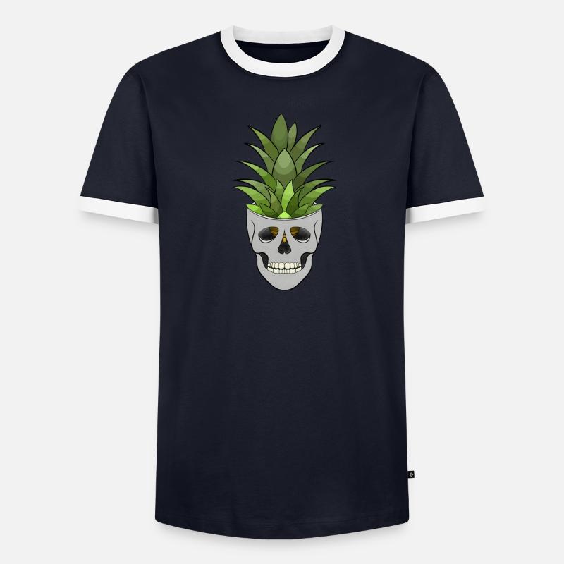 Crâne d’ananas T-shirt contrasté Homme