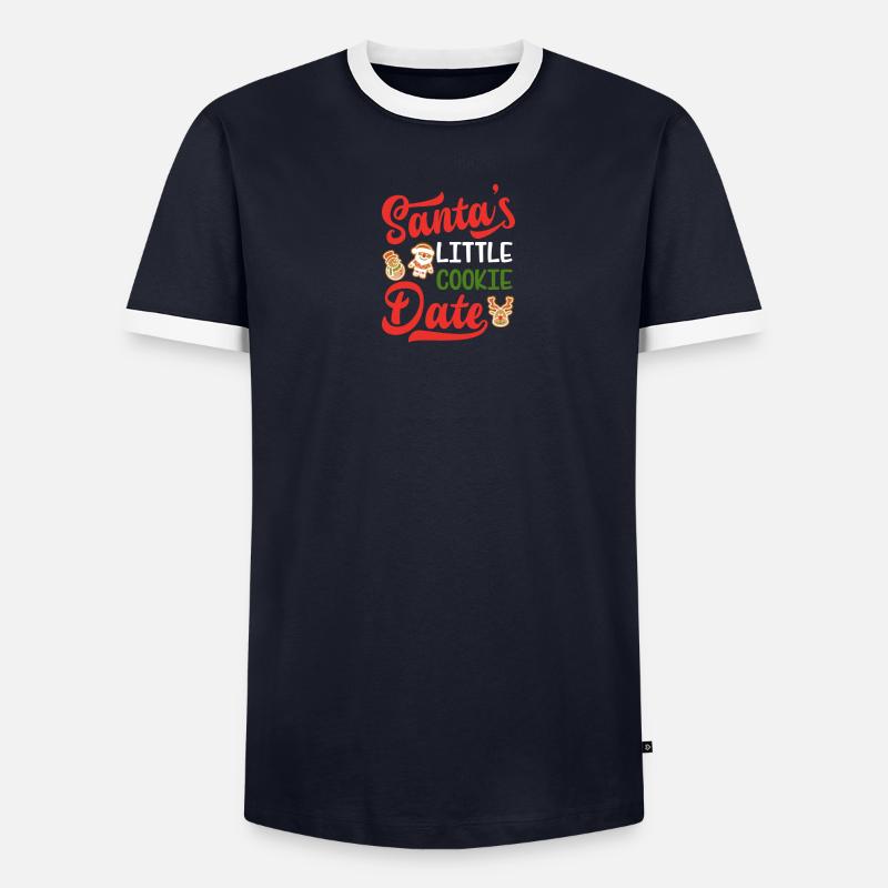 Sankt kleines Plätzchen-Datum Männer Kontrast-T-Shirt