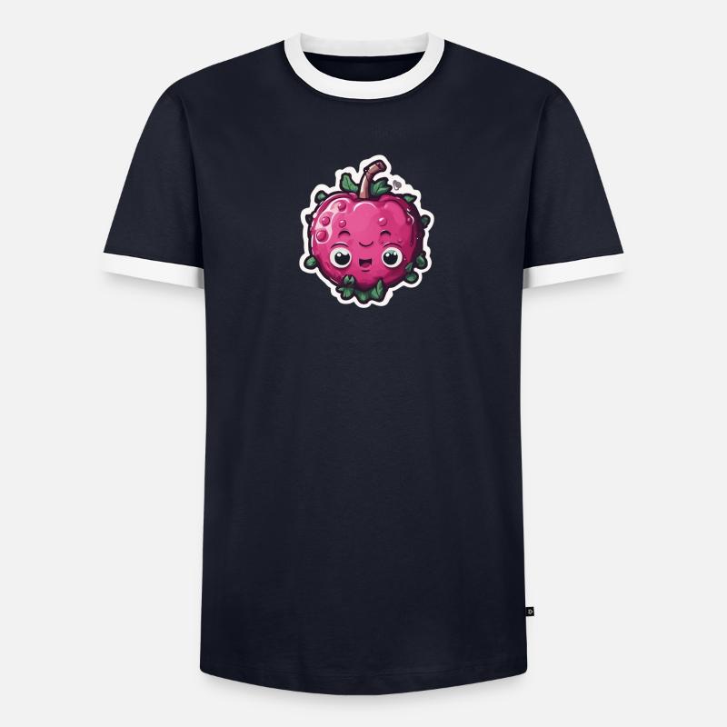 Pomme rouge douce T-shirt contrasté Homme