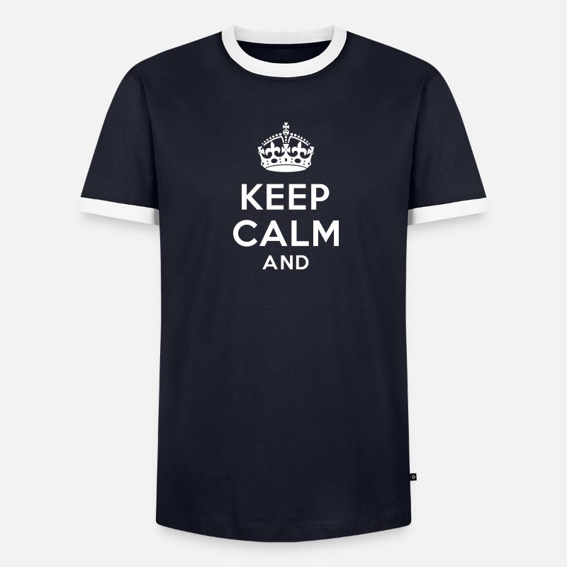 Keep calm and Your Text T-shirt contrasté Homme